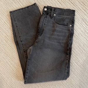 NWOT Madewell The Perfect Vintage Straight Jean in Washed Black Size 29